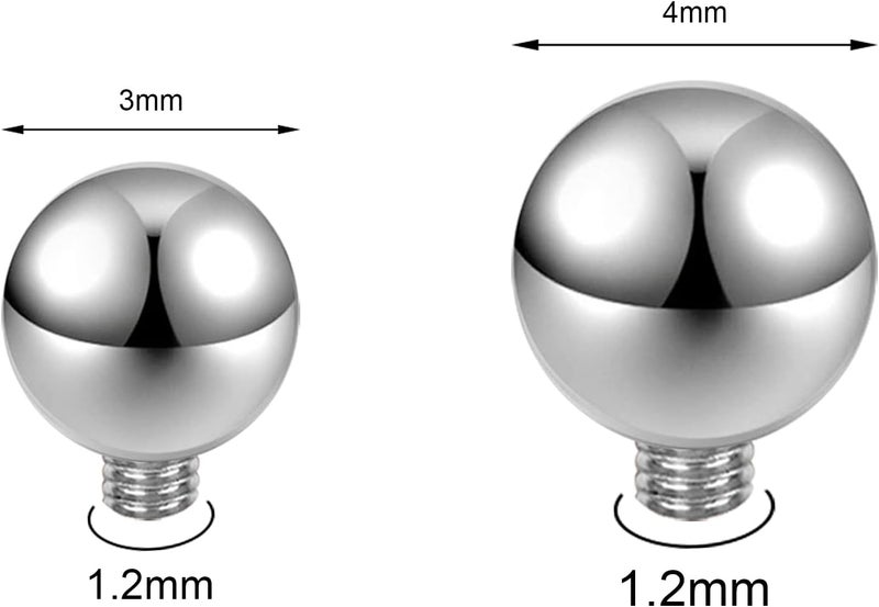 AccGin Store Surgical Steel Dermal Piercing Jewelry Tops for Women Men Cubic Zirconia Micro Dermal Anchor Tops Base Dermal Piercing 3-20Pcs Dermal Piercing Kit Hypoallergenic - Image 2